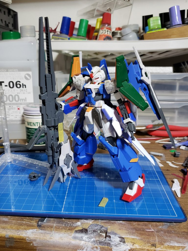 塗装前状態です。使用キットは20超えという頭のおかしい数字になってます()