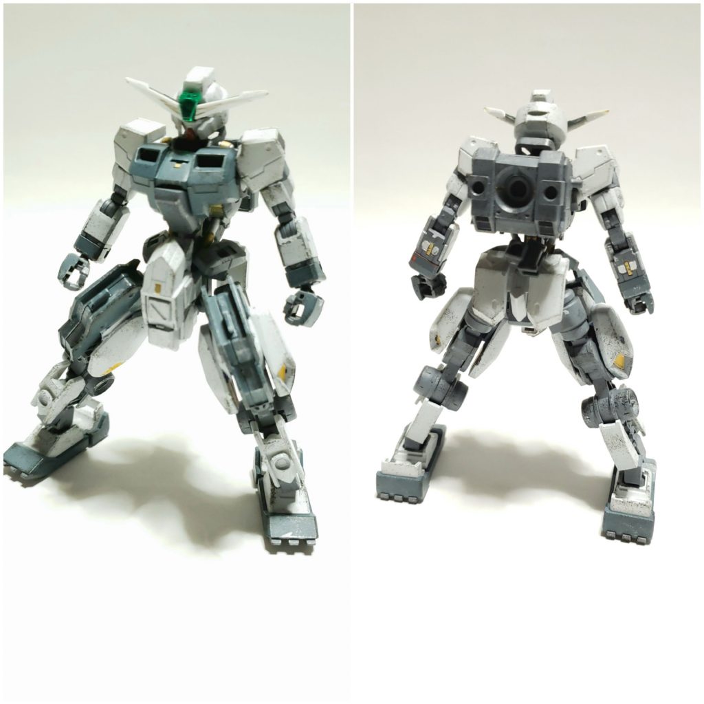 フロント&バックΣp[【◎】]ω・´)

レシピは↓

頭　　　→セラビィー
アンテナ→ケルディム+ジャンク
胴　　　→セラビィー+ジャンク
肩　　　→GNアーチャー
腕　　　→クロスボーンガンダム
腰　　　→バルバトス+ジャンク
脚　　　→グレイズフレーム+markⅡ+ジャンク
足　　　→FAガンダム(サンボル)
バックパック→バルバトス+セラビィー+ディナイアル