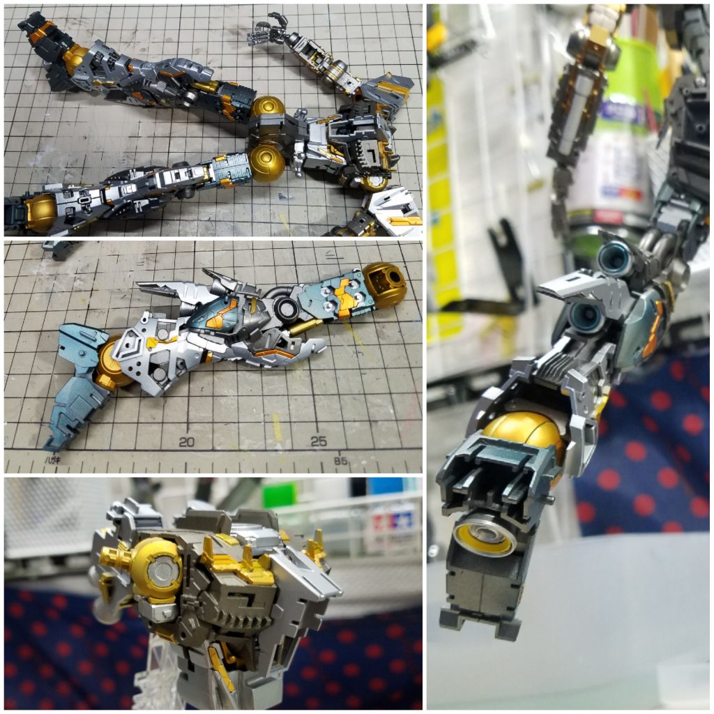 内部フレームは
色の塗りわけを行い、複数の色で構成してみました。
完成時にはほぼ隠れてしまいますが😅