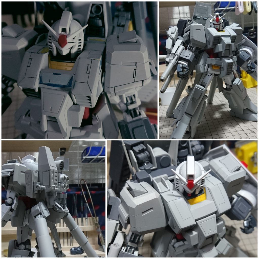 サフ後に少しスジ彫りを追加しました