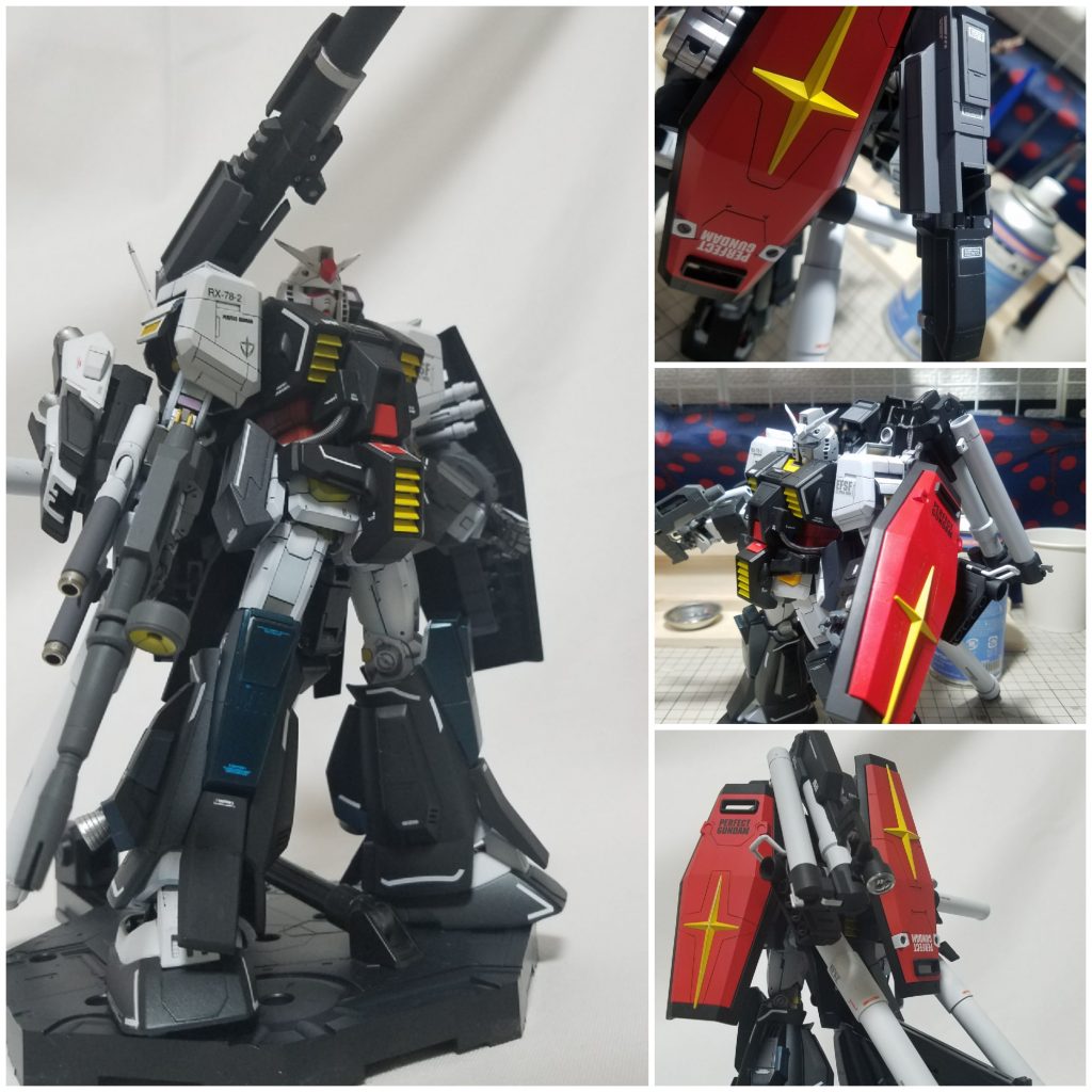 塗装2
アーマーは、黒と白とダークブルーに塗りわけてみました
その後デカールをはって
クリアーコート後に、艶消しでととのえてます