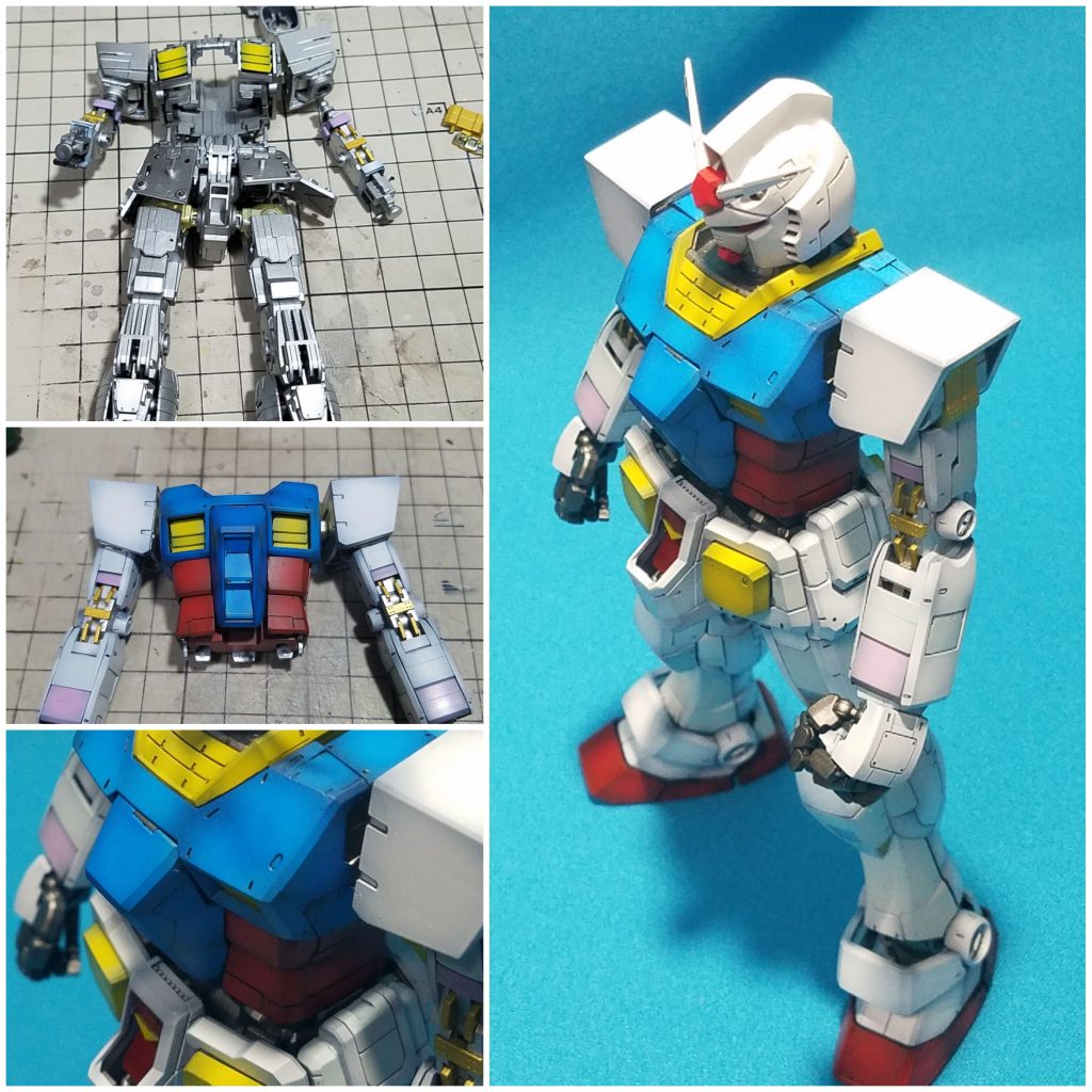 塗装1
パガンの中の人は、
ノーマルカラーにしました。
MAX塗りぽく、ぬってます
フレームをシルバーで、関節はゴールドで、アーマーをつけても見えるようにしてます