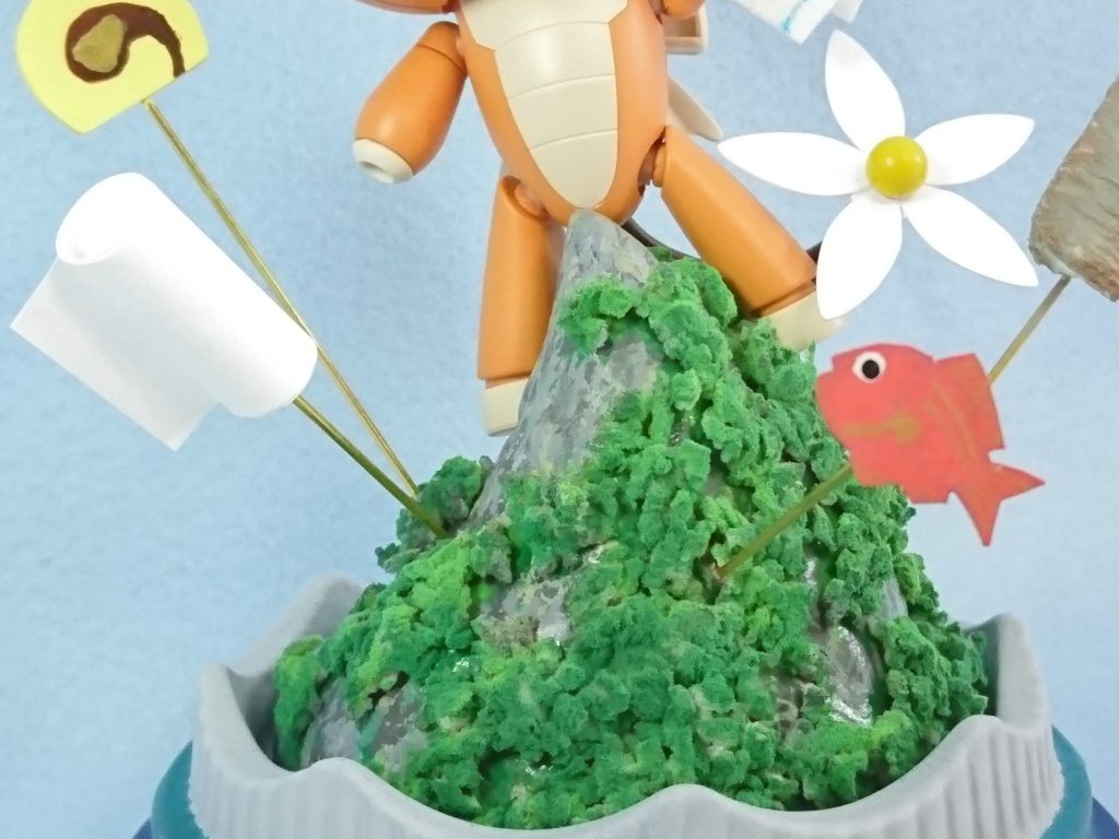 台座は西日本一の標高を誇る「石鎚山」