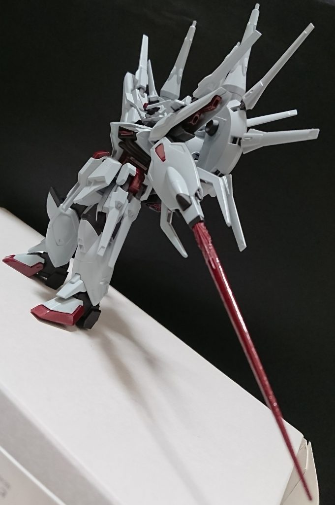 戦果...。
ウバ(GUNSTAに投稿済み)を多数撃破。
多数のシパクナー(GUNSTAに投稿済み)を撃破。
エイメン(GUNSTAに投稿予定)を大破。
モンテーロ・ドッピオ(GUNSTAに投稿済み)を中破～戦闘不能にする。
ズゴックＥの改修機(GUNSTAに投稿予定)を撃破。
ヤクト・ガズアル(GUNSTAに投稿済み)を中破。
B(ビルド)S(サテライト)セイバーを大破。
B(ブルー)S(スカイ)セイバーを大破～撃墜する。

B(ブルー)S(スカイ)セイバーに右腕部を切断される。