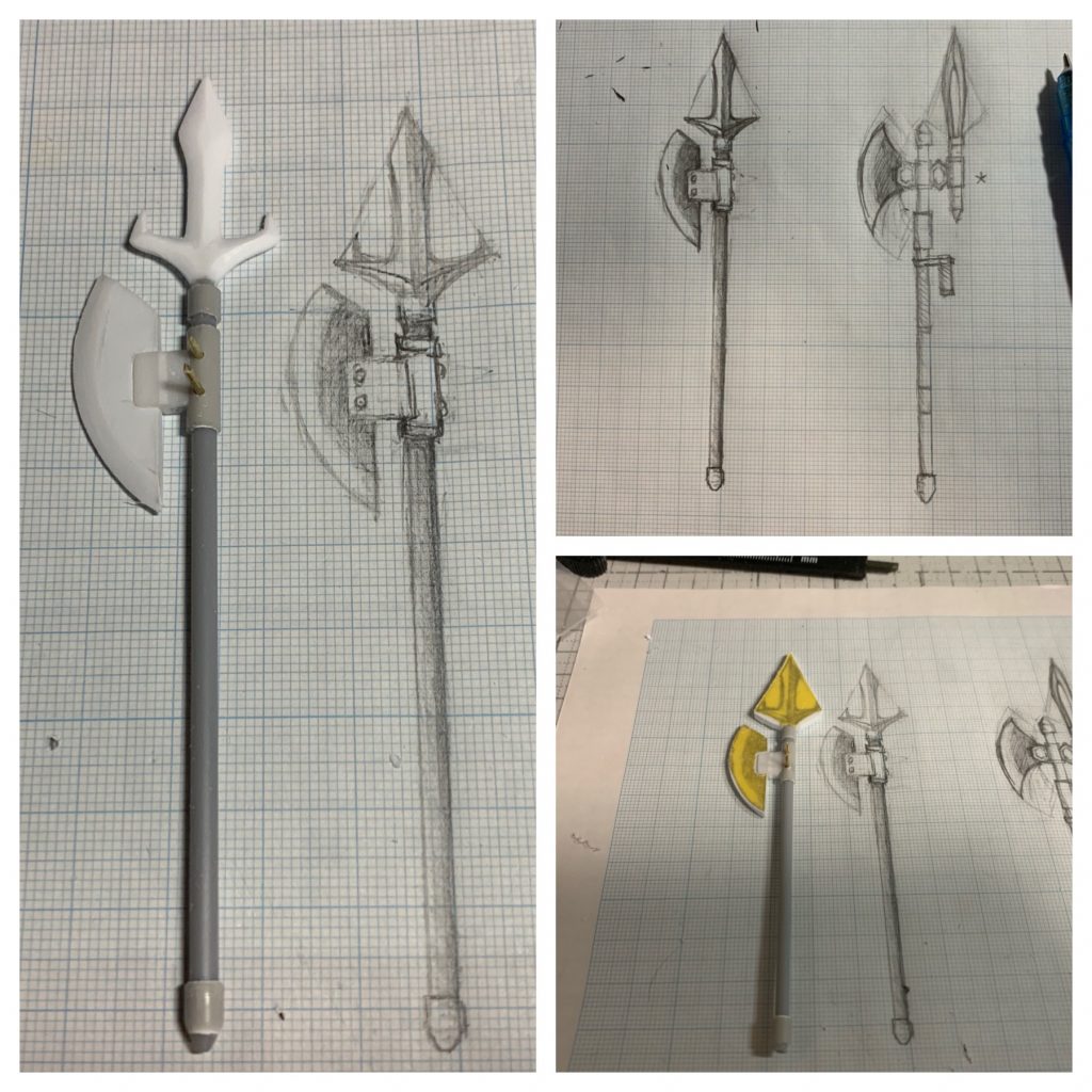 追加武装その2
ハイパービームジャベリンぽい槍をプラ板等で作成しました。