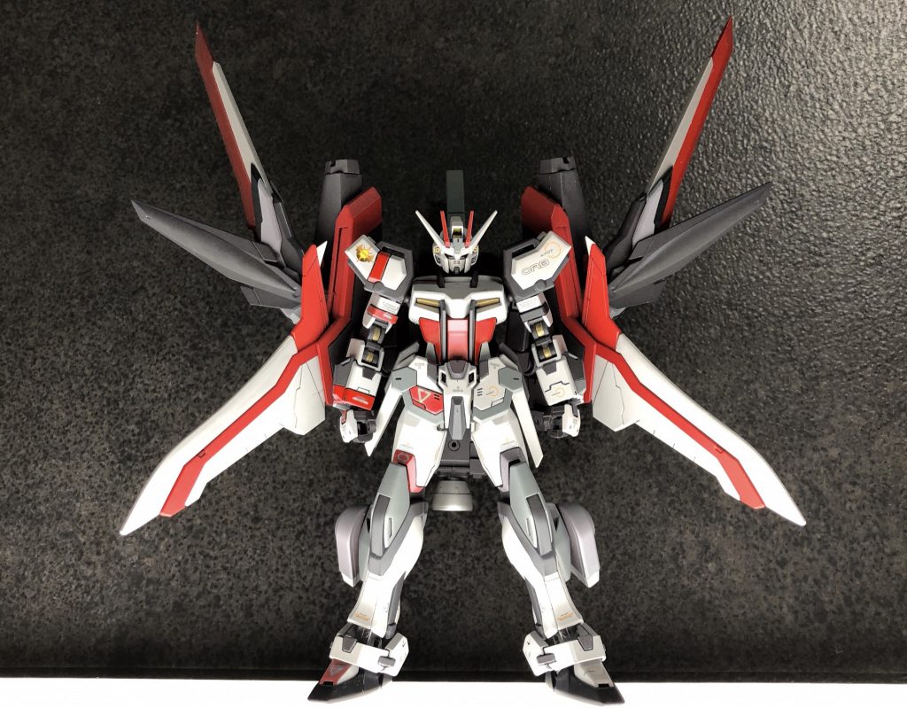 また、プロジェクトストライクにて開発した他のストライカーパックを装備した場合、そのパーソナルカラーと同一のカラーリングに変化する。(理由としては、VPS装甲には色によって重量・強度が違うためその検証実験機を兼ねる目的とされる。)※画像は編集してます。〜制作編〜