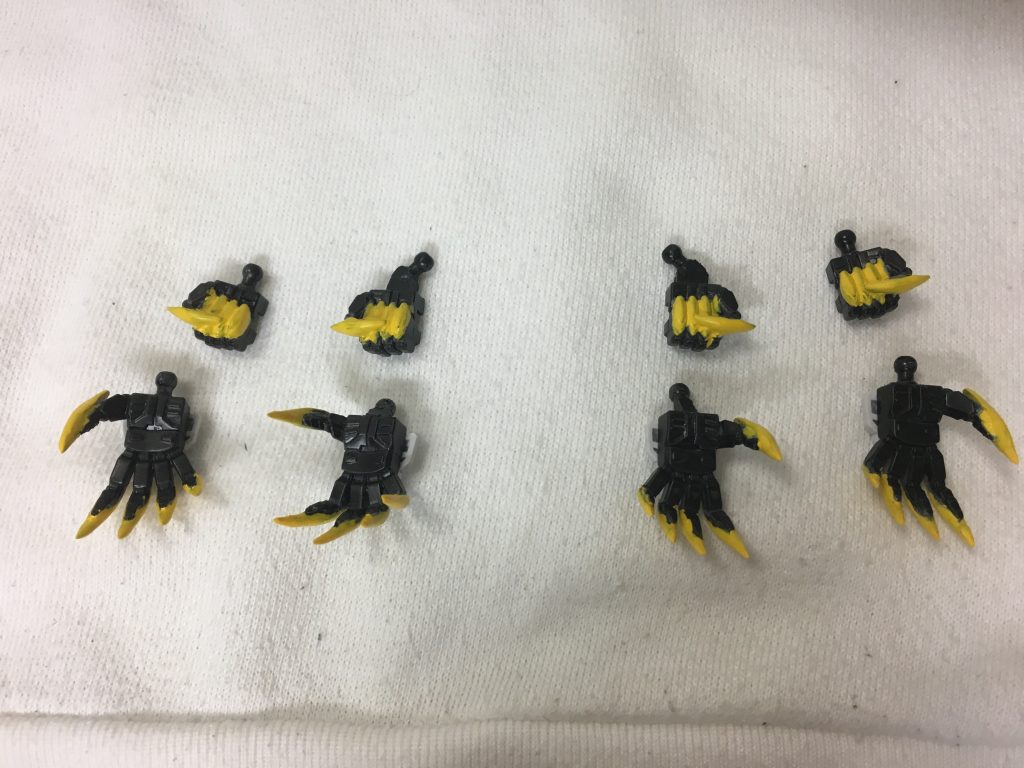 手首のセット
開き手はすべて鋭利化しています
これがいっちばん時間かかりました