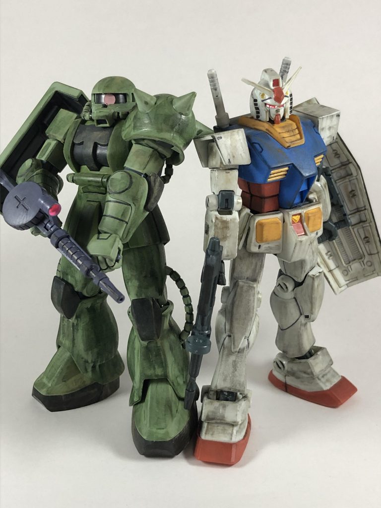 ちゃっかりザクIIとも1枚。