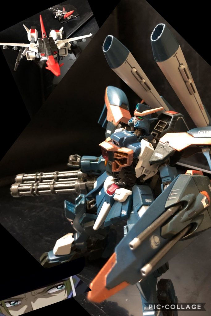 オルガ「オラあ！落ちろぉぉぉぉっ！！」
oyz「125mm 2連装高エネルギー長射程ビーム砲”シュラーク“通常のビームライフルの2倍以上の口径と出力、高い連射性を併せ持つ背部の連装ビーム砲。エネルギー供給はバックパック内の大容量バッテリーから賄われるため、安定した威力を誇る。 」
スティング「テメエ！コッチに砲撃が飛んできたじゃねえか！どこ狙ってやがる！」
オルガ「ああ？目の前ウロチョロしてるオマエが悪いんだよ！」
スティング「ちっ！冗談じゃないぜ！こんな所でドタバタと…！」
オルガ「オラァ！！次はどいつだァ！」