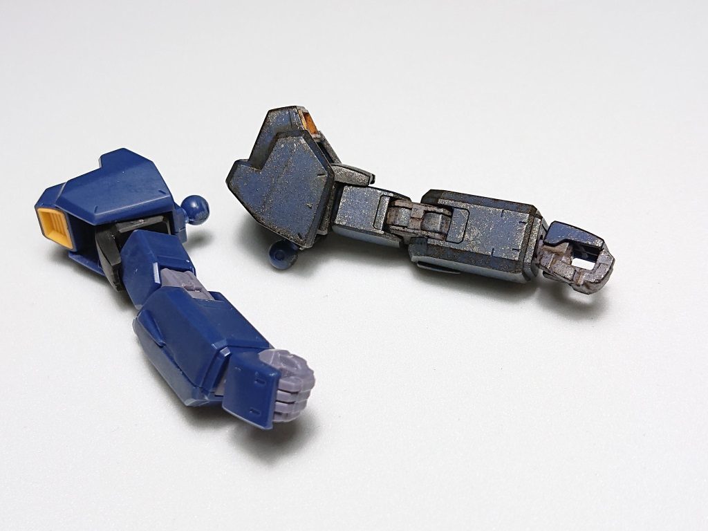 レクチャーを受けながらの汚し