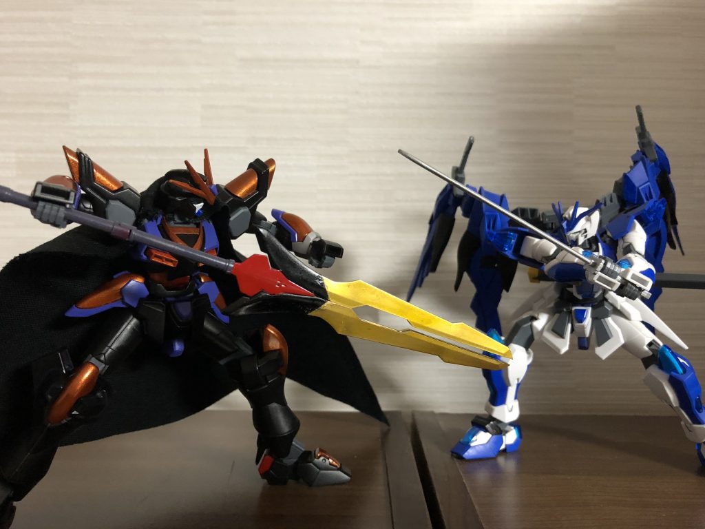 以前作ったウィングゼロ防人と一緒に。
アニメ4話でのマリアvs翼の戦闘が一番好きなので再現してみました!
ウィングゼロ防人はもう少し修正を加えてから投稿したいと思います。