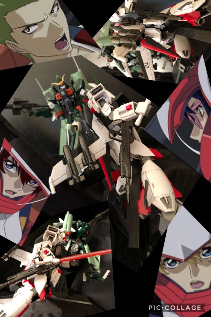 アサギ「いい？2人共！ファーメーションAよ！」
スティング「へっ！なんだテメエら、ザコが何機来ても相手にならねえぜ！」

アサギ「マユラ、ジュリ！訓練通りいくわよ！」
マユラ.ジュリ『了解っ！！』
スティング「何だこいつら！？なにい、囲まれた！？」