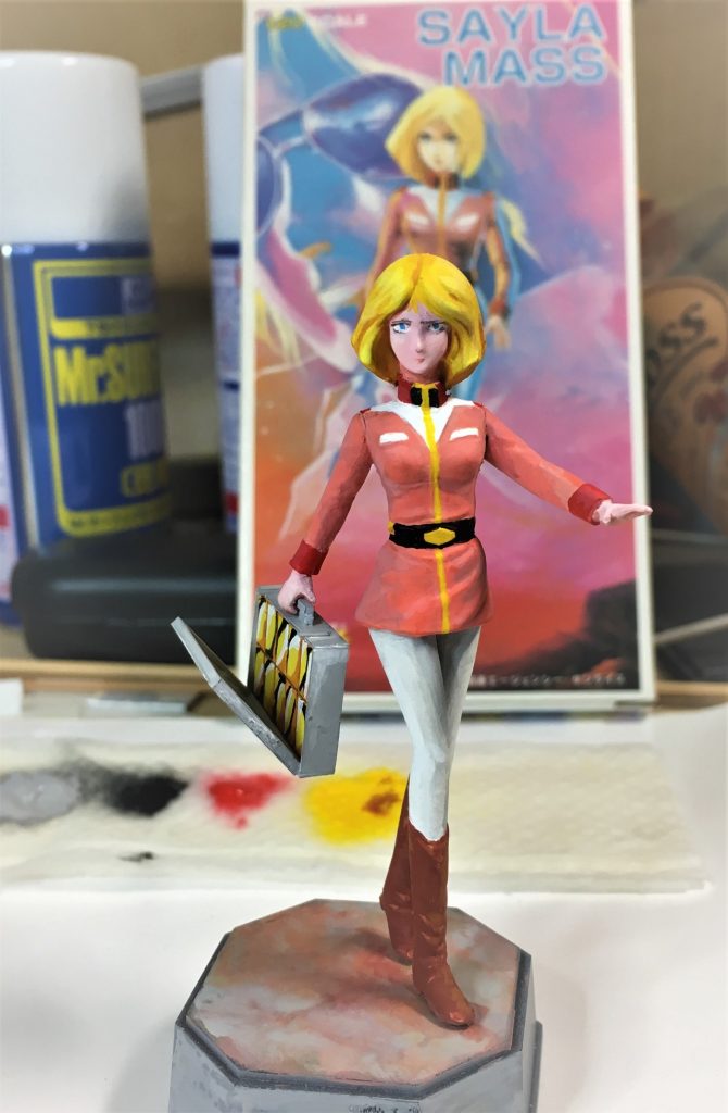 塗りがよくわかるカット。顔が上手く塗れてないのもよくわかる。