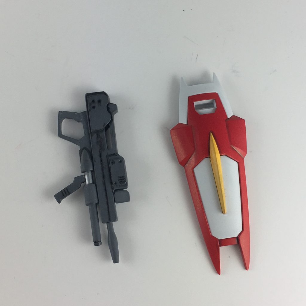 武器類はライフルをフルスクラッチ、シールドはスローターダガーからもってきました。