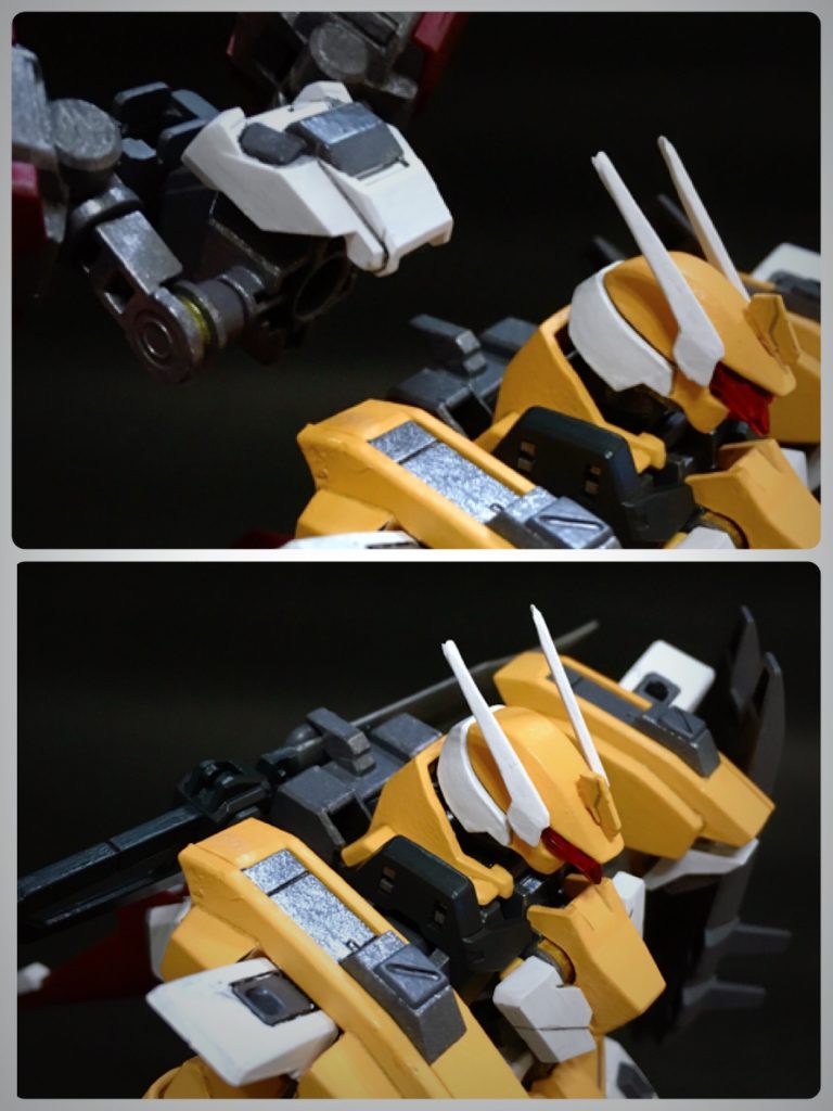 フライトユニットはマルチラックバックパックにアタッチメントで着脱する。(ユニット基部は、ユーゴーの腰フレームを使用しています)