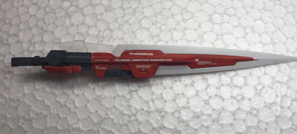 GNソードⅡロング…多分ここのデカール貼りが一番頑張りました