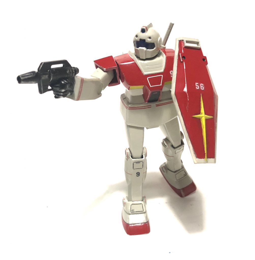 「注意しろ、新型だ、でかいぞ」
「うわあーっ!!」
「ビ、ビームが。ば、化け物だーっ!!」