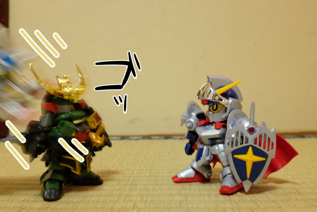 殺駆:もっと騎士らしい心を持ガァッ
騎士:うわあ