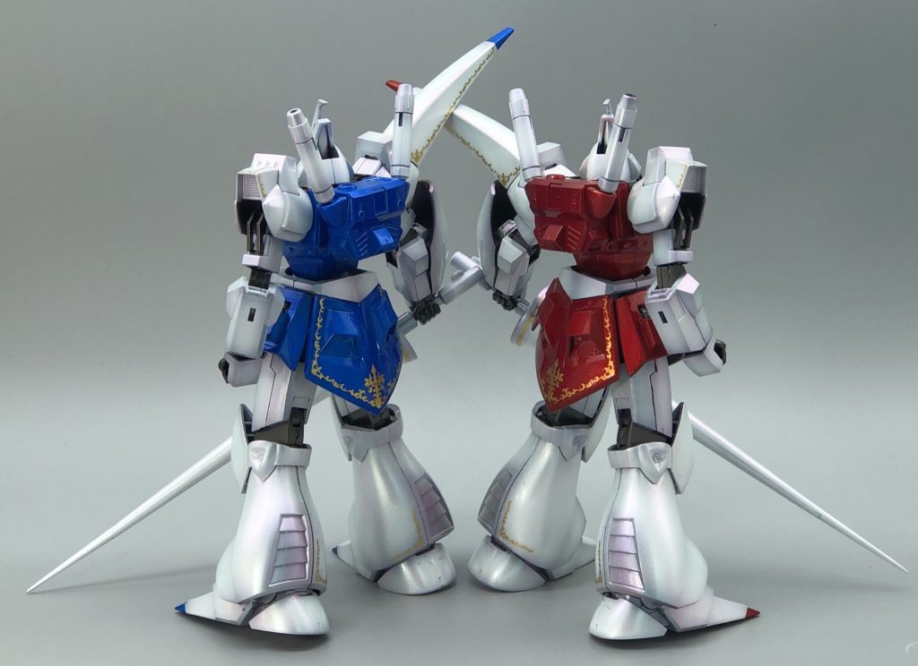 塗装レシピ
・赤:ベースグレー→ガイアEXホワイトをグラデーション→WAVEオータムミステリー→ガイアクリアレッド