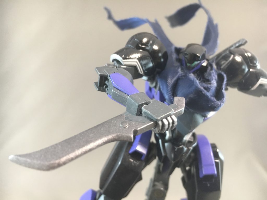 主武装1:ナイフ
プラ板工作して作りました
忍者なのに洋風の獲物なのは気にしない気にしない