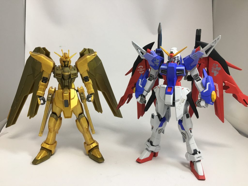 HGCEフリーダムと比較
インパルスもミキシングしたのでかなりスタイル変わってます。