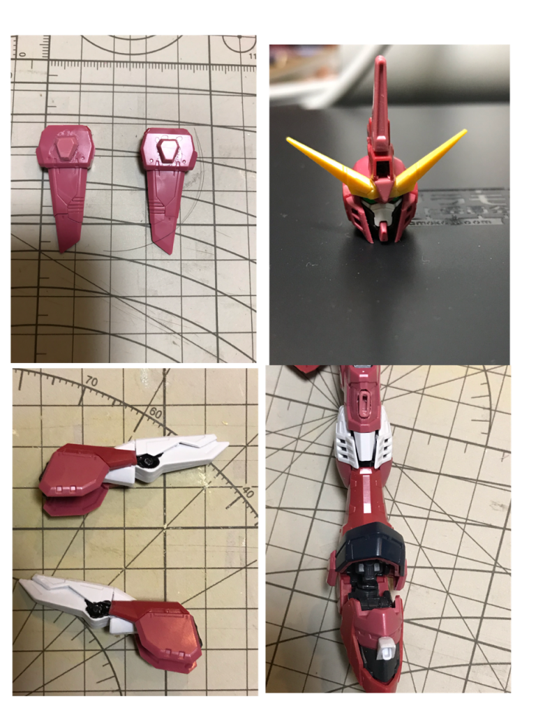 HGインフィニットジャスティスから特徴的なパーツを移植