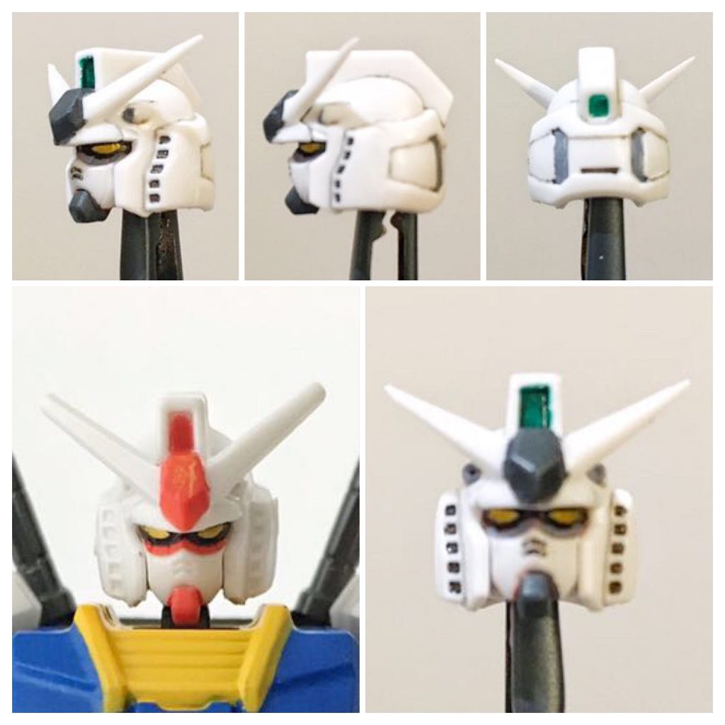 頭部はアンテナをシャープ化。塗装をサンダーボルト仕様にしただけで、悪役感が漂ってます…