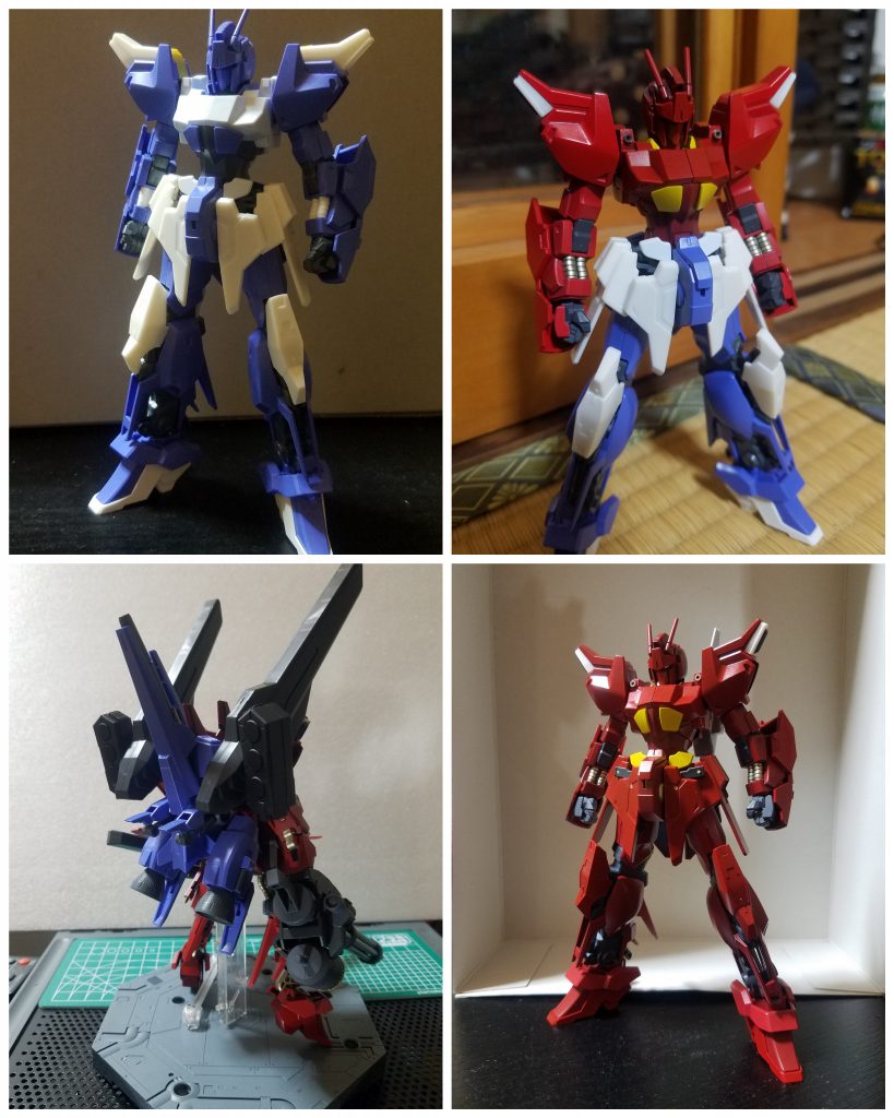 制作はこんな感じで(u_u)
顔と胸部マシンキャノンが気に入ってます。メタルパーツを刺しただけで雰囲気が出ます( ̄▽ ̄)