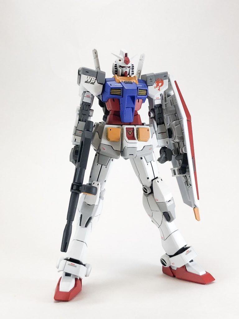 正面から

ライフルはRGから流用してます
盾はベースがSEED系ということもあって、SEEDらしい形状のGM/GMから