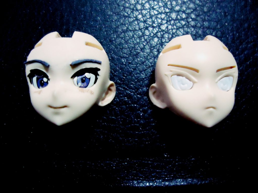 凹モールドの眉毛部分に延ばしランナーを張り付けて再現です。