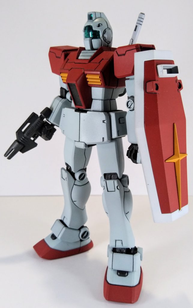 改造点は、太股で3ミリ延長、肩をプラ板でディテールアップ位です。