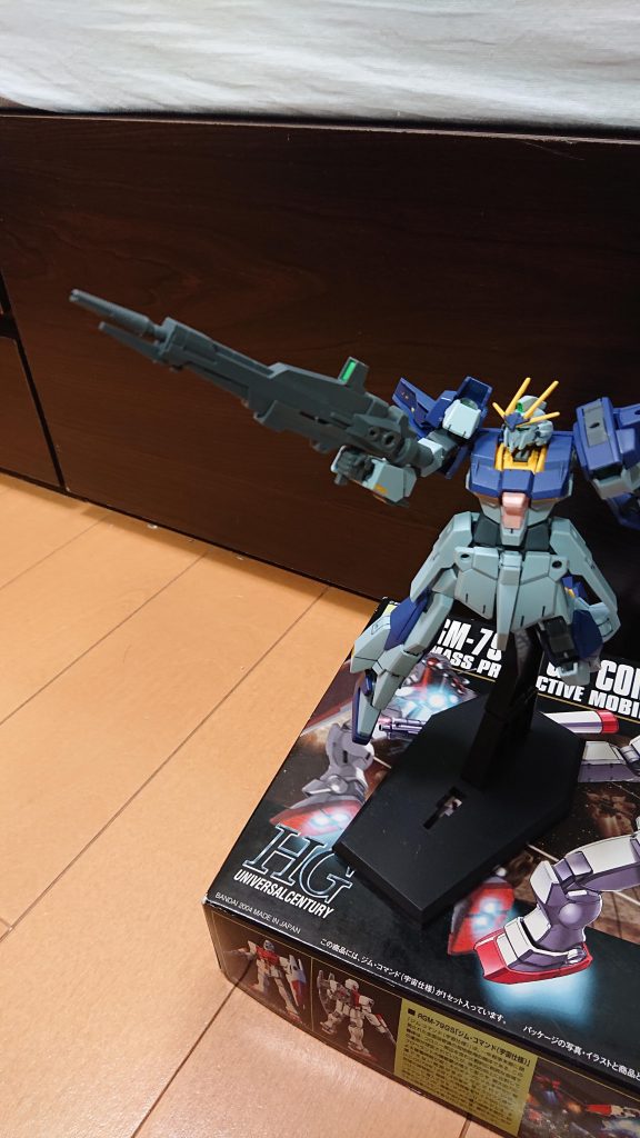 ビーム・ライフル
本機体専用のものです。下側からEパックを挿入するという設定です。(Eパック自体はジェガン系のもの)