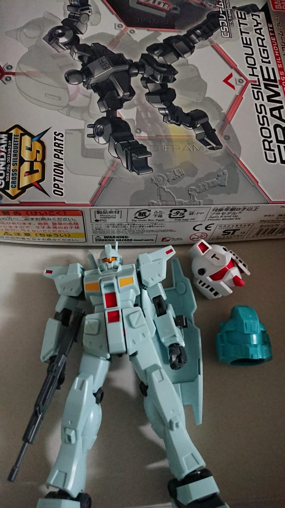 素材 Gジェネキットのジムカスタムはおでこ周りしか使用しませんでした