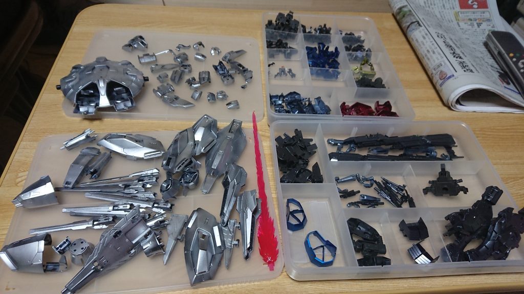 エアブラシで塗装した後