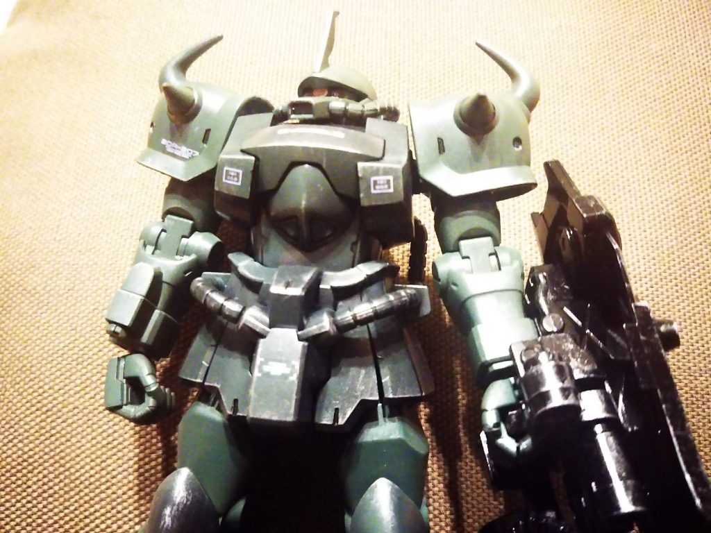 ドライブラシはブラック部分に強めに施してます！
グリーン部分は軽めです！