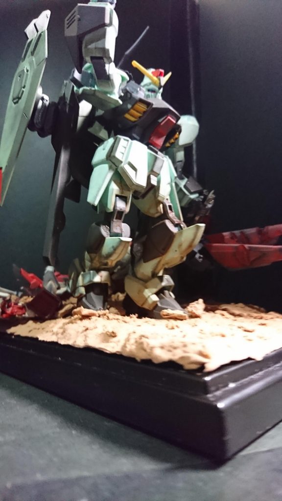 戦場の戦いの激しさを表現したウェザリング