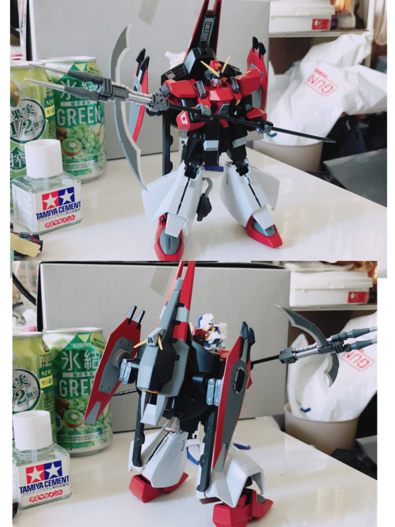 見立て案② 
上記から
脚を、ギャプランフライルー
足を、1/100 フリーダム
に変更しました。