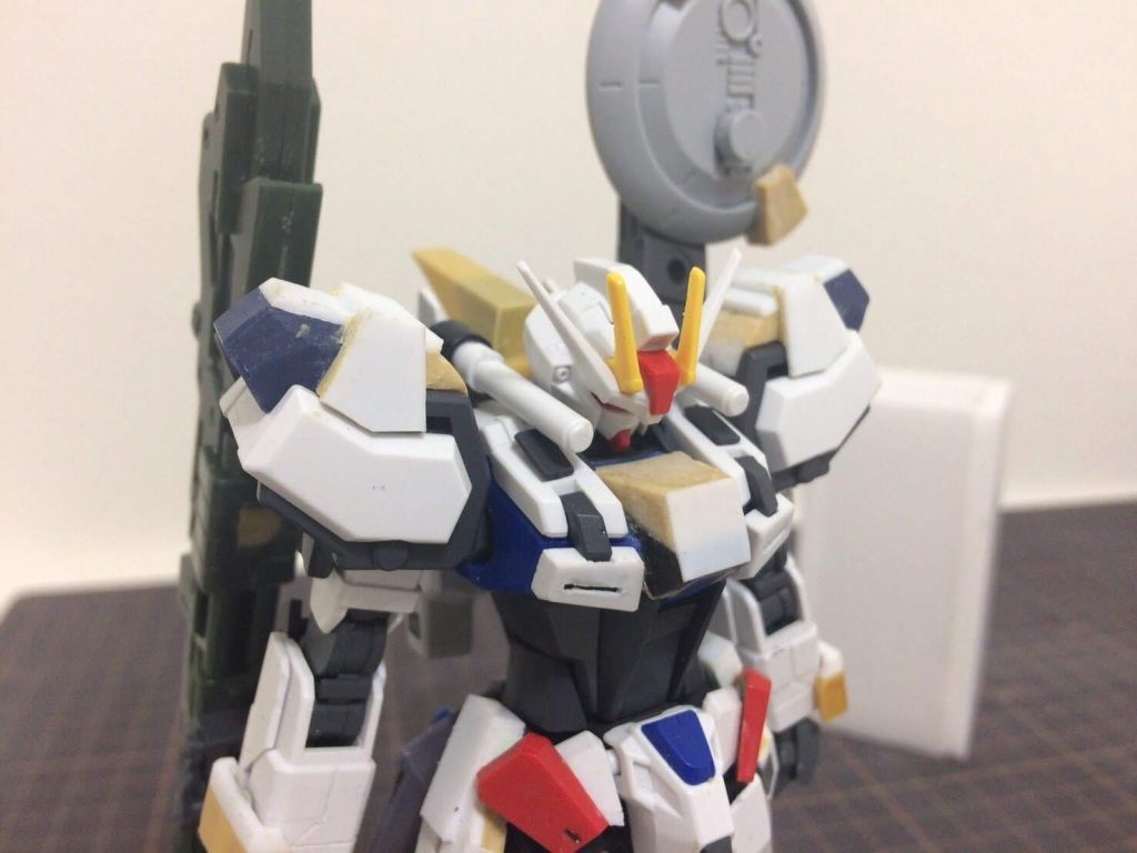 主な加工はミキシングとパテとプラ板で形状変更、脹脛は片足分をエポパテで複製しました。