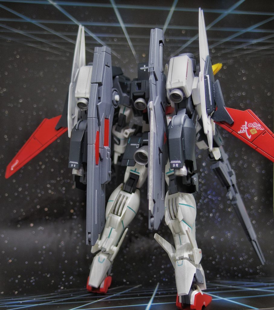 ## バックショット
計6機のスラスターを装備。高い機動力を有する。
武装は、00スカイのまんまですが、お許しを(*´・ω・`)