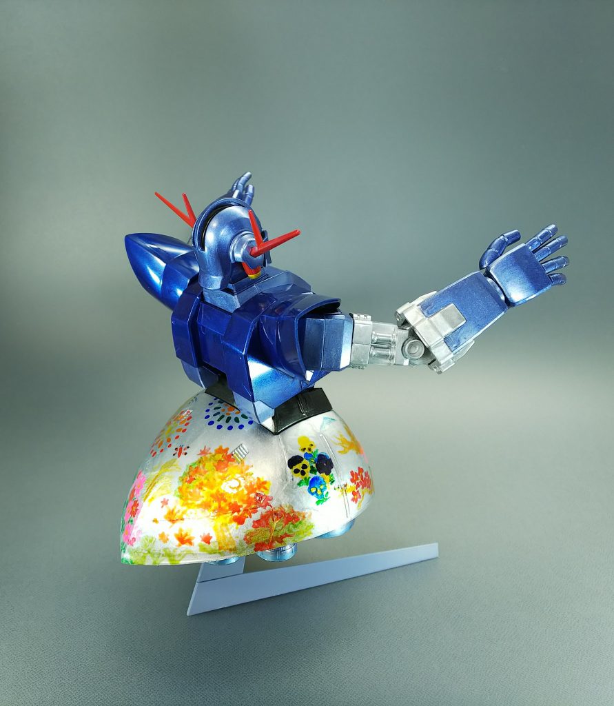 メタリック艶あり仕上げなので、どこから見ても気持ちいいくらいの艶♪
筆跡はないです!!
色ムラや液垂れはよーく見るとあります(笑)
が、気にしないと言うことで!
許容範囲!!
後ろからのスカート部分のペイントは、主に夏から秋、冬への変化が見れます!!