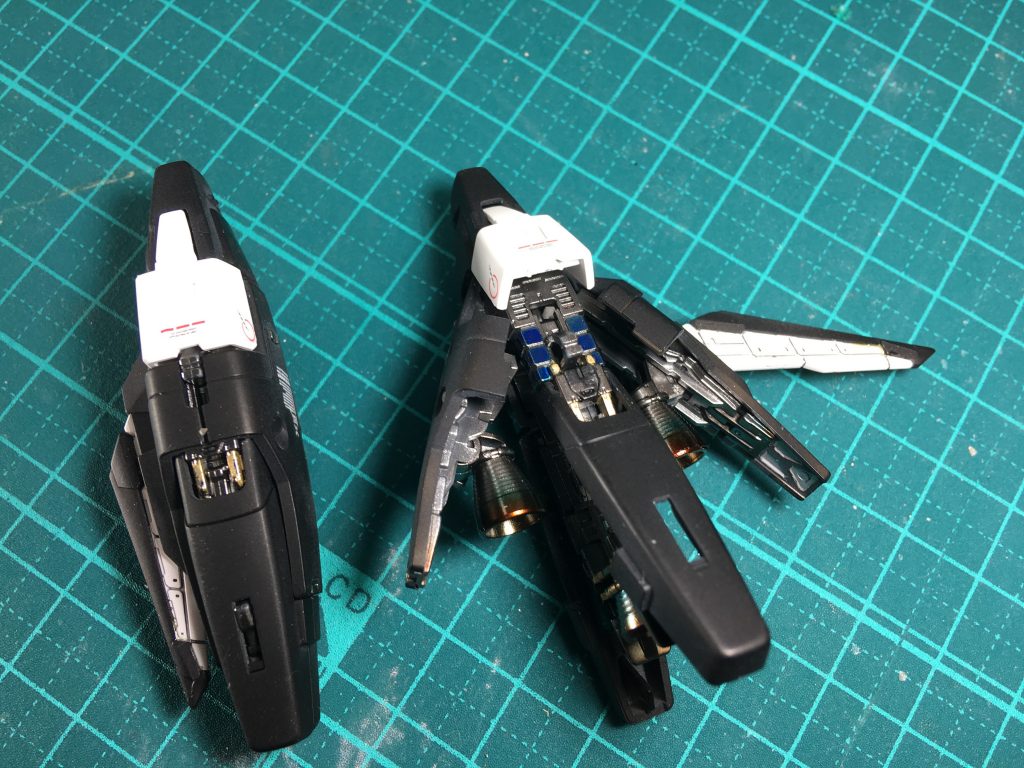 バーニアの焼け表現以外にも内部が露出するのでできる限り塗り分けしてみました。