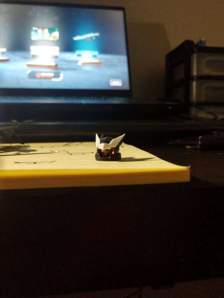 New fin was made using pla-plate followed by Tamiya white putty to integrate it seamlessly