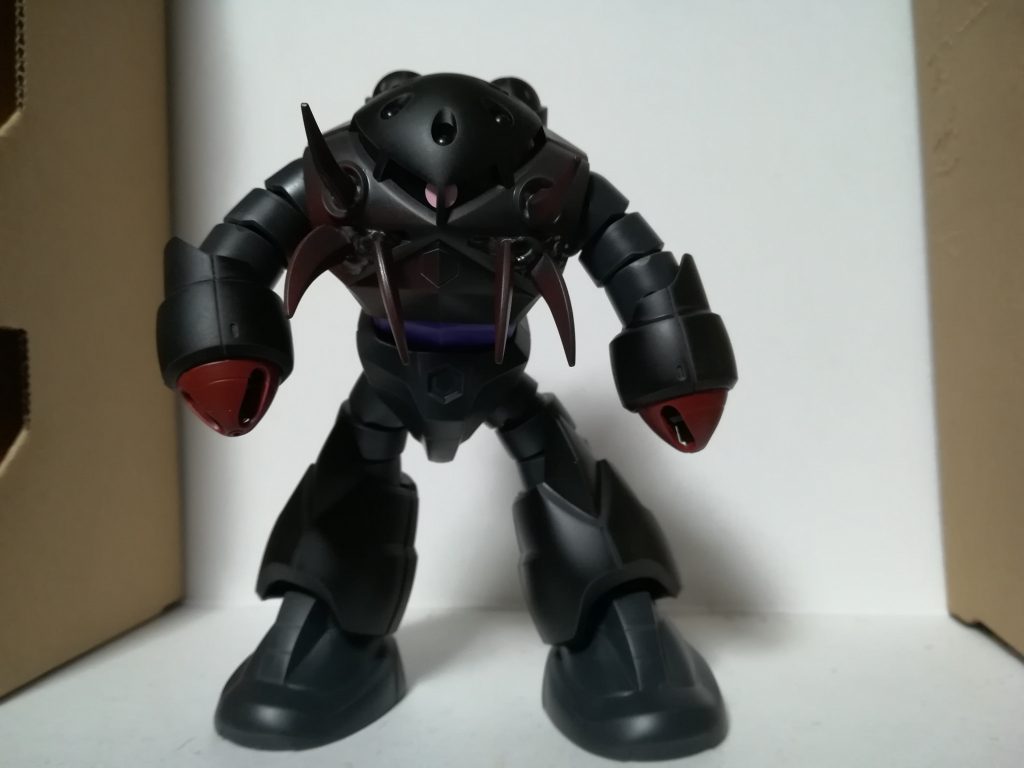 正面！
全体的に黒。そして、グレーで塗装してます。