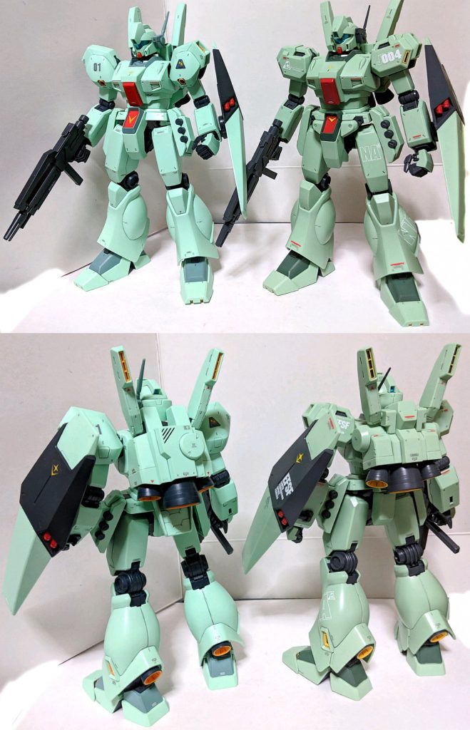 ベース機との比較
見比べると頭部やバックパックなど、細かな部分の違いがよく分かります