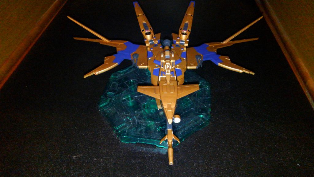 ヴィマーナといえば帆の展開!
ということでハイマニューバ形態です(´・ω・`)
各所スラスター及び後付け解釈なヴォアチュール・ルミエールを多角に展開することにより航空機にあるまじき挙動を可能とする設定(゜∀。)