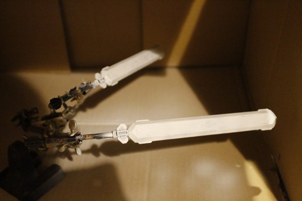 大型ビームライフルの塗装に今回初めてエアブラシとスプレーを使用しました。
中々難しいですがスプレーぐらいは使えるようになっておきたいですね。