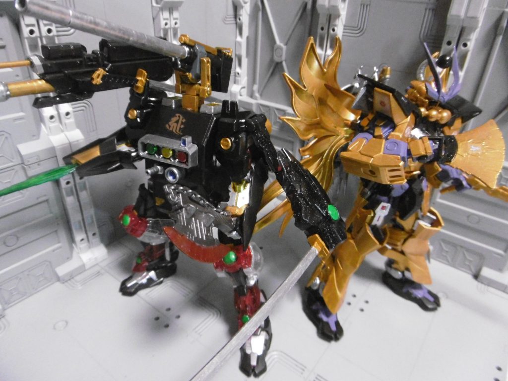 合体は完全な後付け設定で、冗談で試してみたら付いてしまったというもの。そのため閃極としての設定は殆どありません(後付けが投稿数日前なため)。もし機会があれば何らかの活躍させてあげたいですね。例え再び勧善懲悪でも散り際は大胆に。
銭極関連はこれでおしまい・・・ではなく、後もう1パターンあります。それはまた次回。