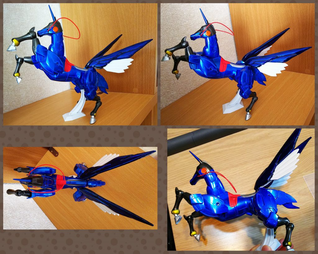 手始めは旦那の車に見立てた風雲再起を作成。
まんま作っても面白くないからと、旦那の持ってたガレキから羽を奪い取り付けることに(笑)
この羽はカーボン調シートを張って、その上からクリアブルーで塗装。
旦那の車のボンネットとリアウイングがカーボンにクリアブルー塗装仕上げになっているので、揃えてみた!!
全体はメタリックブルーで塗装。
ドボンなしの一回塗りにしては最高の仕上がり具合に(*^-^*)
とても筆塗りには見えないはず!(笑)
スプレー仕上げとか言っても騙せる??
アクセントになる部分も実車と同様に背中付近に入れてみたり♪
ヘッドライトやフォグランプ部分に近いところをキャンディー塗装して、それっぽくしてみたり。
車がわかる人にはわかる仕上がり(`・∀・´)