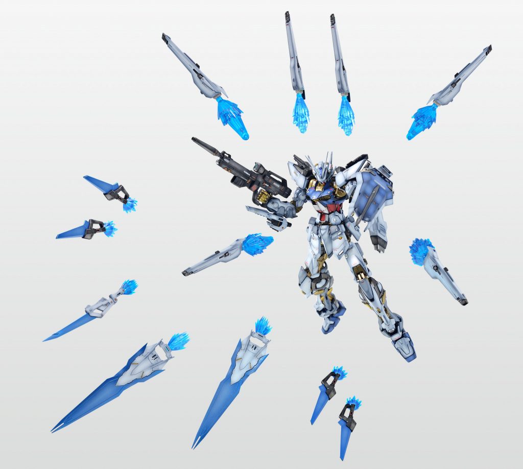 不知火（シラヌイ）：後方のビーム砲塔型システム
鎌鼬（カマイタチ）：前方のソード型システム
2種のドラグーンを装備しています。