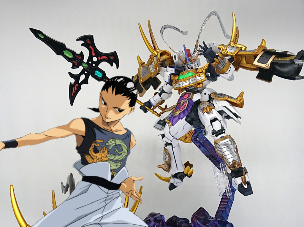 【ポーズ5】
中華風なので、ガンダムWの五飛とツーショットにしてみました💦